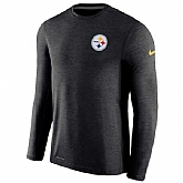 Men's Pittsburgh Steelers Nike Black Coaches Long Sleeve Performance T-Shirt,baseball caps,new era cap wholesale,wholesale hats